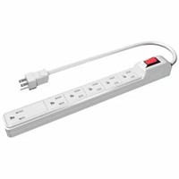 Stanley PowerMax 6-Outlet Power Strip, White