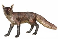 Bronze Standing Fox Special Patina 36 Inches Long