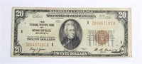 $20 FEDERAL RESERVE NOTE: BANK OF MINNEAPOLIS, MN