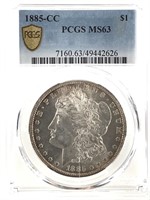 1885-CC Morgan Dollar PCGS MS63