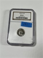 1990 D DIME - NGC GRADED MS 65