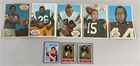 8pc 1960s Football Cards & Insert Posters w/ HOFs