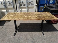 6 ft by 30 inch rustic tables