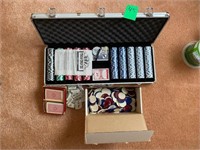 Poker chips and set