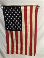 F10) AMERICAN FLAG 3' X 5', CLOTH, SOME STAINS