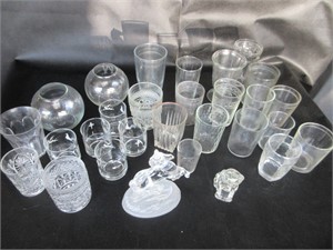 2 Glass Figurines, Assorted Glasses