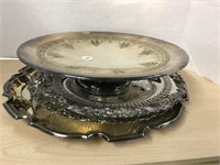 Lot Of Silver Plate Trays