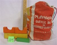 playschool blocks in original duffle bag