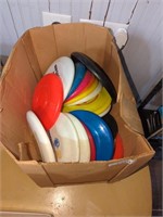 Large box of Frisbees