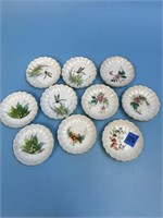 10 Small Hand Painted Butter Pats
