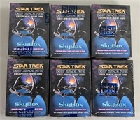 6pc NIP 1993 Star Trek DS9 Skybox Card Boxes