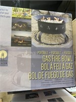 Portable gas fire bowl in box