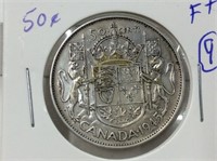 1945 Can 50 Cents Silver