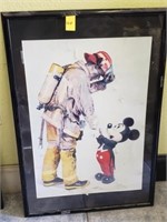 Picture Mickey Mouse and Firefighter