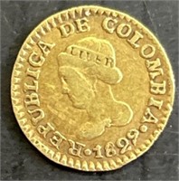 Republic of Colombia Gold Foreign Coin 1.68g