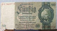 1933 German banknote