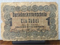 1916 German banknote