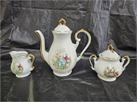 3pc Porcelain Courtship Tea Set