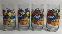 1983 Smurfs Papa Smurf Glasses 4 Total
