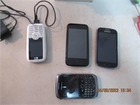 4 used Phones Blackberry , samsung ,ZTE , LG . asd