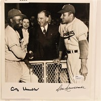 HAPPY CHANDLER & DON NEWCOMBE SIGNED PHOTOGRAPH