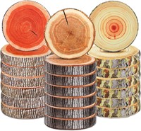 Soaoo 18 Pcs 15 Round Throw Pillow  Wood Cushion