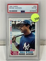 PSA 6 1982 Topps Reggie Jackson #551 Cased &