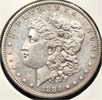 1884 Morgan $1 Silver Dollar Coin