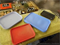 Various Serving Trays, Plastic
