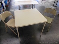 Folding Card Table w/ 2 Folding Chairs