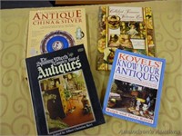 4 Books, Antiques, Celluloid, China & Silver