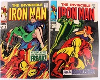 IRON MAN #2 (1ST JANICE CORD) & #3 COMIC BOOKS