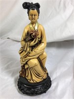 Signed, Carved Oriental Statue