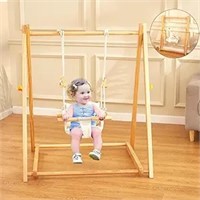 Funlio Wooden Swing Set For Toddlers 6-36 Months,