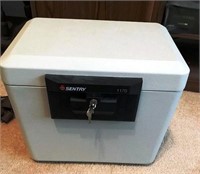 810 - SENTRY SMALL SAFE W/ KEY