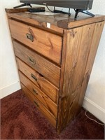 WOODEN PLANK STYLE CHEST OF DRAWERS