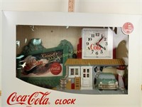 Coca Cola Mechanic Shop Clock in box
