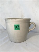 Small Stoneware Crock With Handle