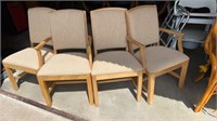 4 MATCHING CHAIRS CUSHIONED