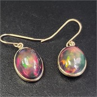 $1600 10K  Black Opal (Smoked)(5.2ct) Earrings