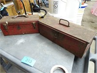 Two Vintage Toolboxes with Contents