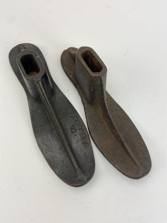 2 Antique Cobbler Shoe Forms