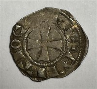 Syria Silver Denier Crusaders Bohemond 1162-1201