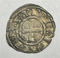 Silver Denier Crusaders Charles II Anjou 1285-1289