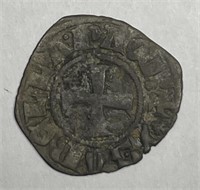 Silver Denier Crusaders Achaea Isabella 1287-1301