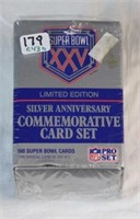 SUPER BOWL XXV COMMEMORATIVE CARD SET