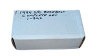 1984 85 OPC Baseball Complete Set 1-396