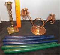 Gregorian USA Copper & Brass Candle Sticks