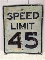 Speed Limit 45 Metal Sign, 24 in x 30 in