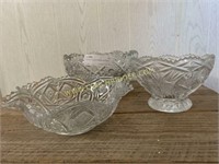 Very nice American Brilliance glass bowl etc